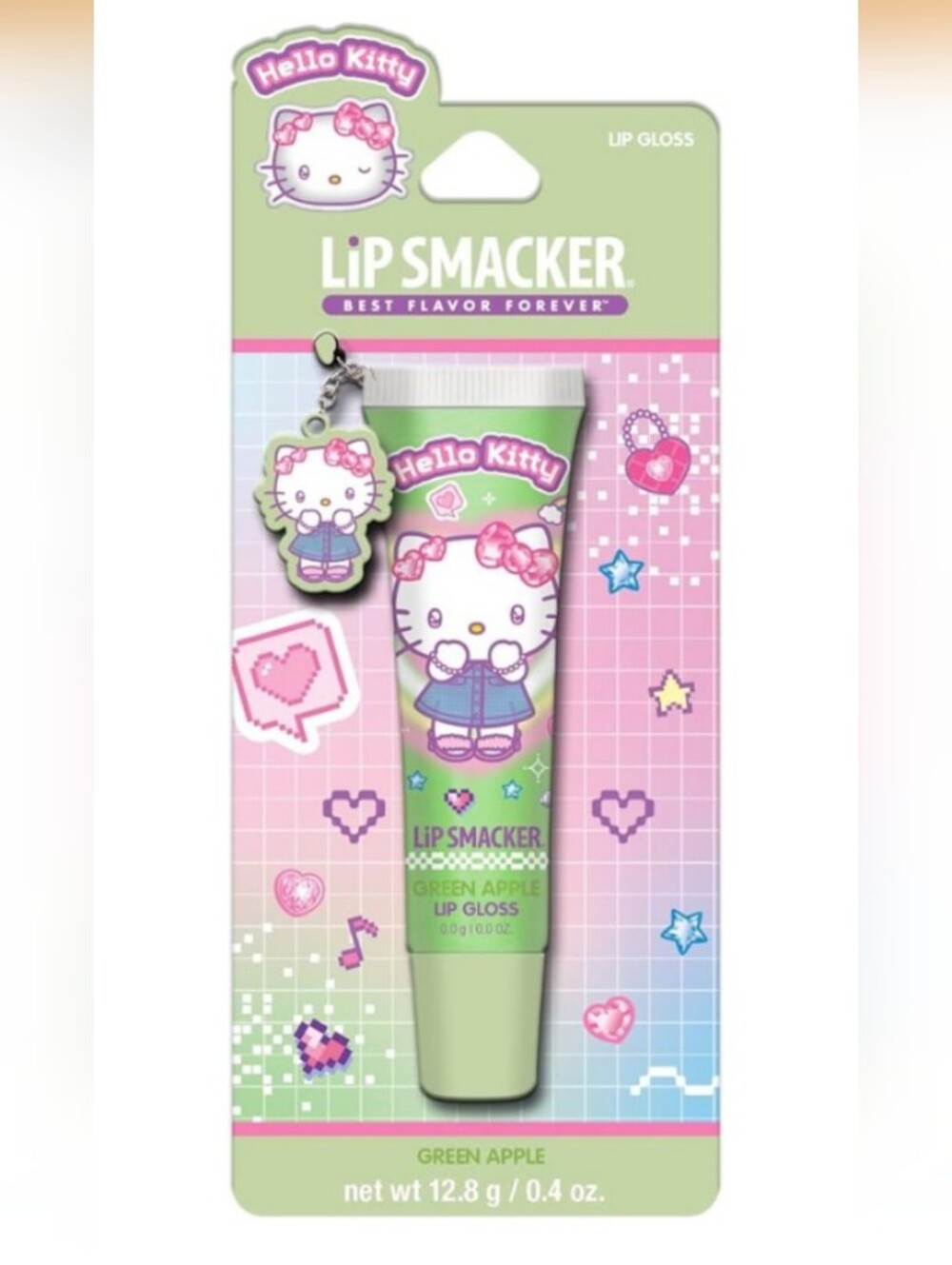 Hello Kitty Green Apple Lip Smacker Gloss with Charm